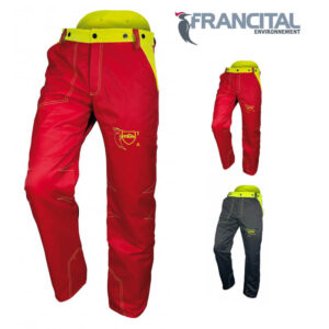 PRIOR zaštitne hlače od motorne pile FRANCITAL – EN ISO 11393-2, Tip A, Klasa 1 (20 m/s)