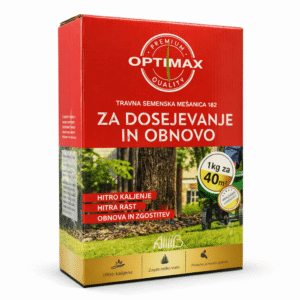 Travno seme Optimax 182 za dosejevanje in obnovo trate – hitro kaljivo