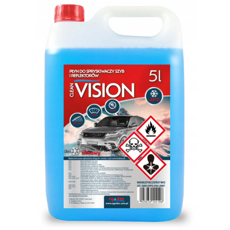 Zimska tekočina za pranje stekel Clean Vision 5L (-22 °C)